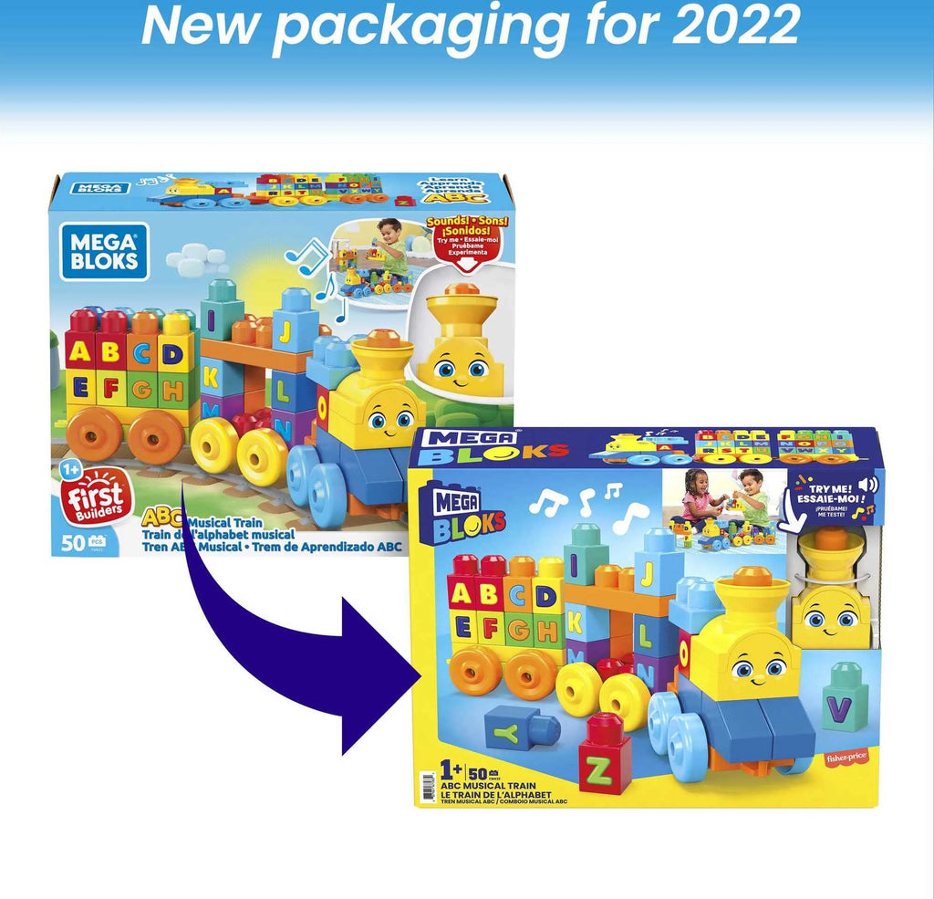 Toy Blocks ABC Musical Train with Sounds and Music 50 Pieces B5224