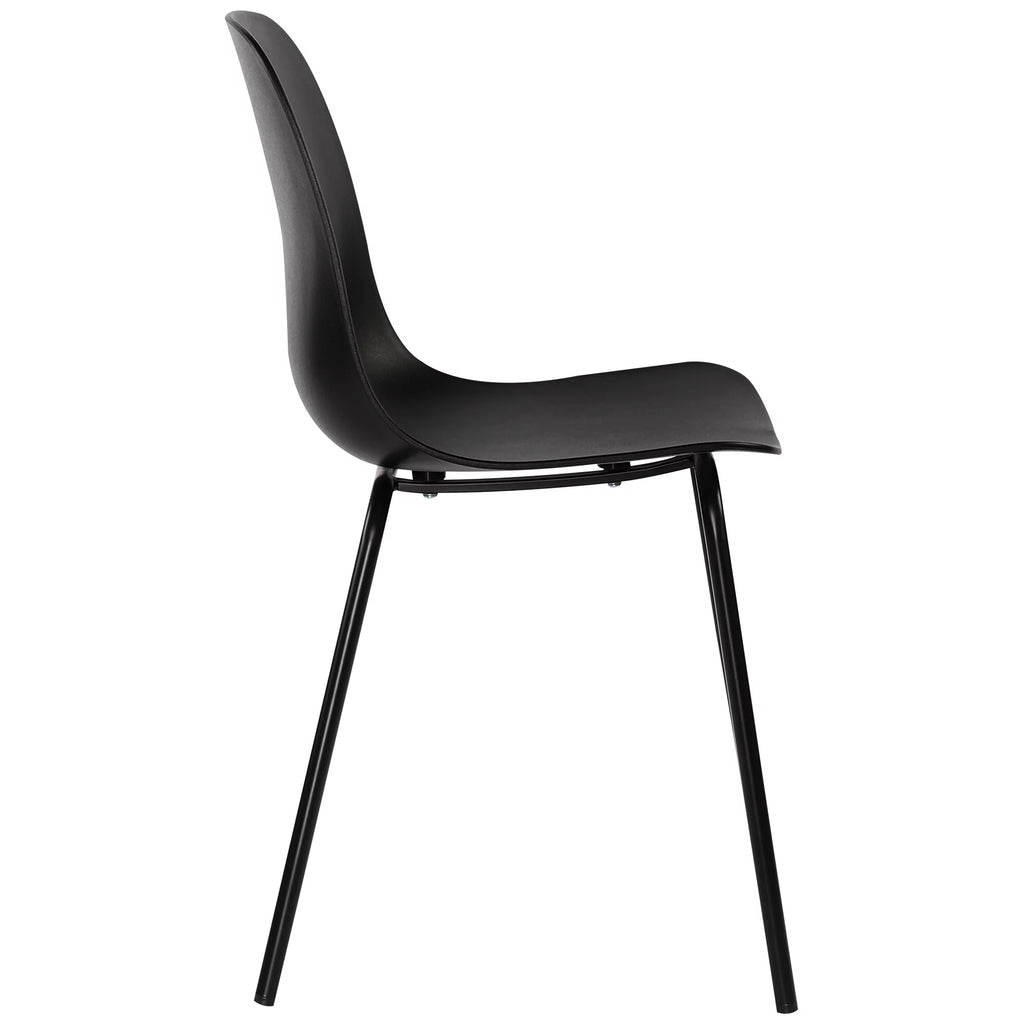 Black Set of 2 Dining Chair with Metal Legs I75193