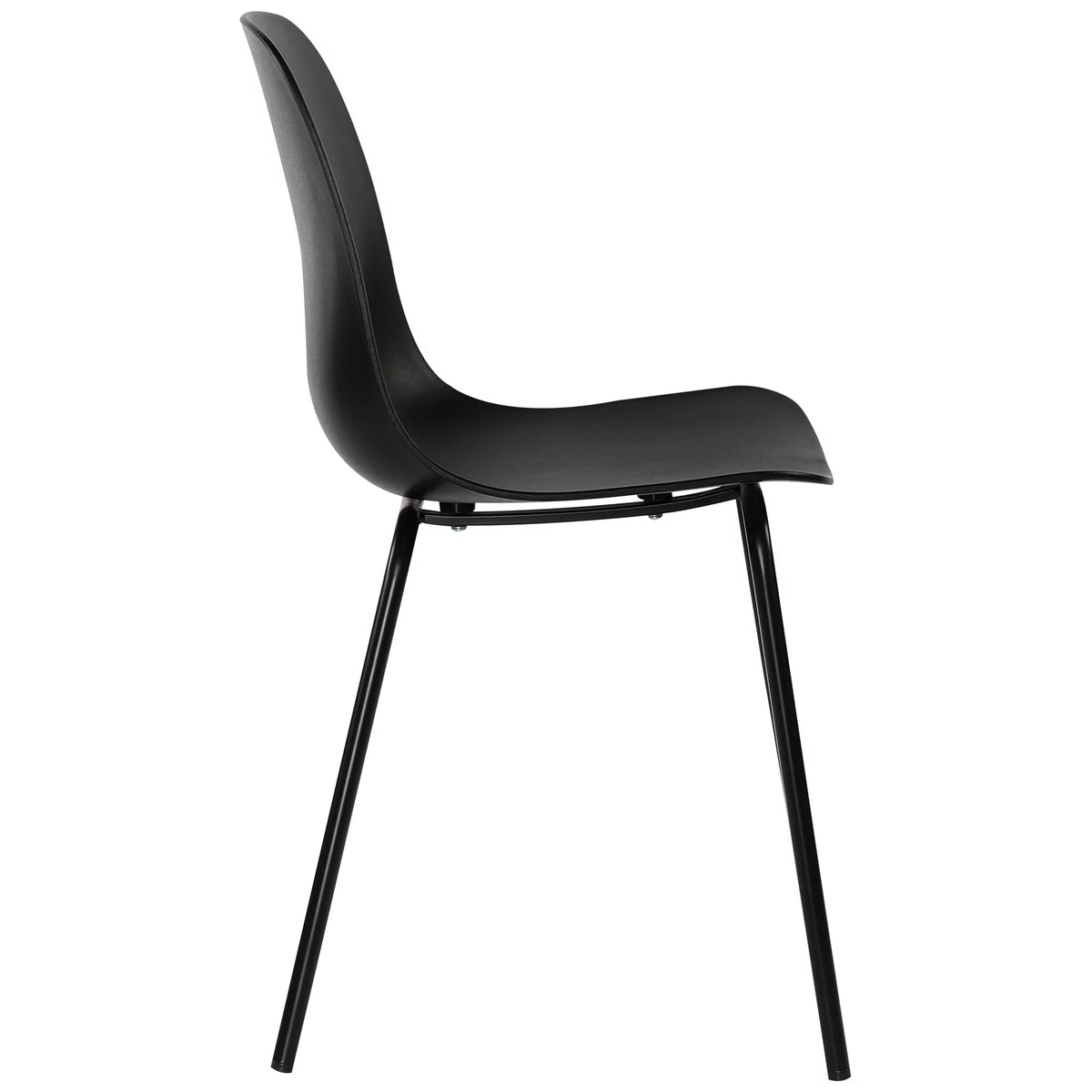Black Set of 2 Dining Chair with Metal Legs I75193