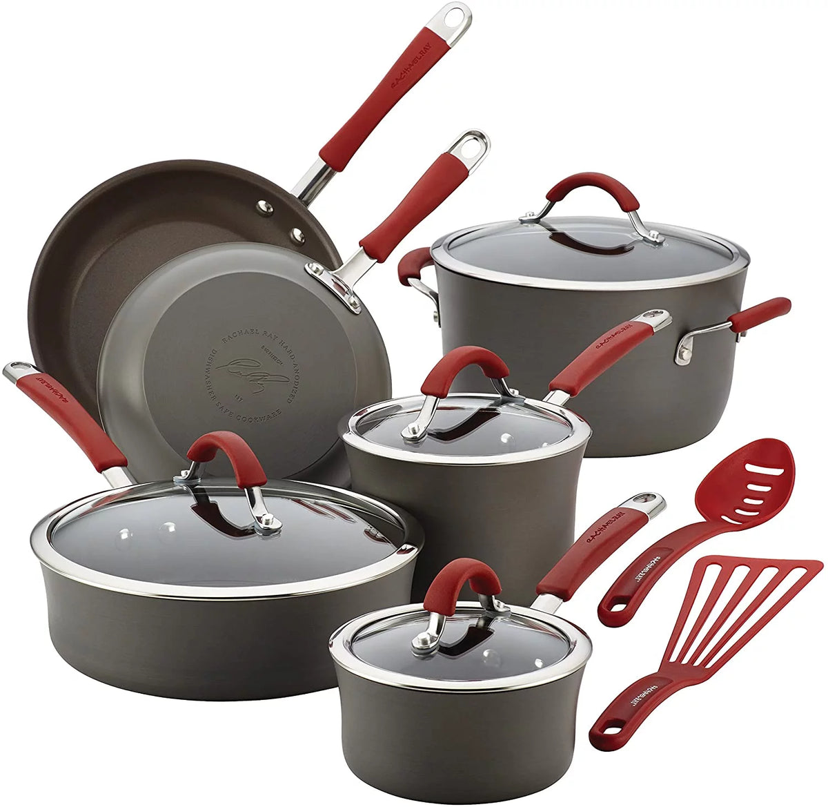 12 Piece Hard Anodized Nonstick Cookware Set Q346