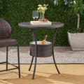 Round Wicker Table with Ice Pail J917