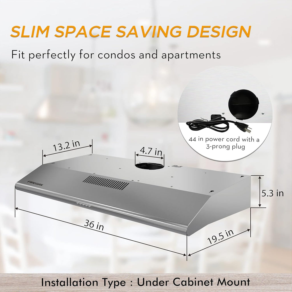 36 inch Ducted/Ductless Convertible Under Cabinet Range Hood G616257