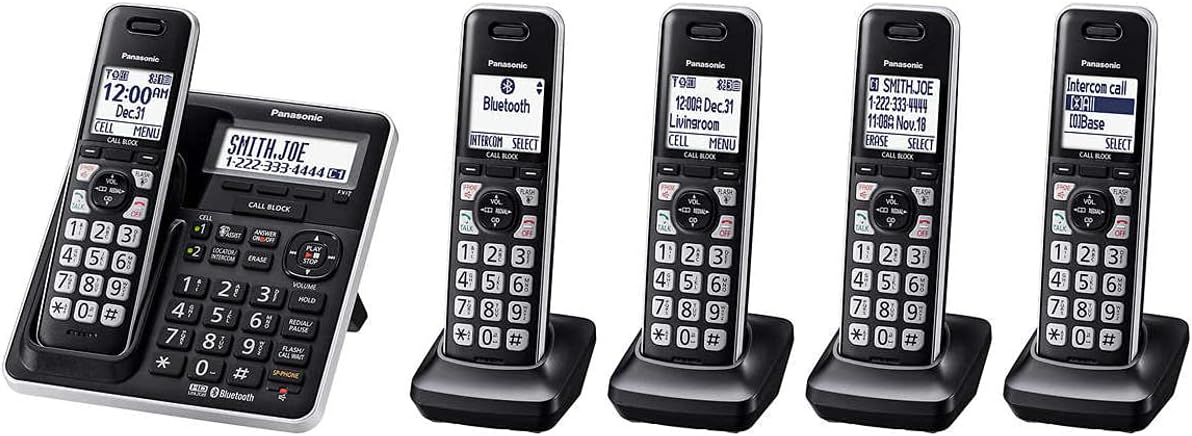 Expandable Cordless Phone System with 5 Handsets Y4278