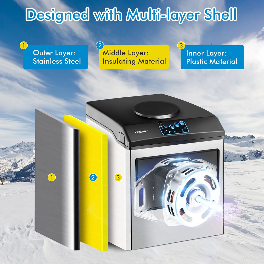 Stainless Steel Countertop Ice Maker Water Dispenser F90532