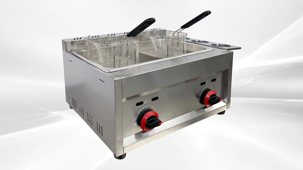 7 gallon Commercial Countertop Deep Fryer 2 Basket Propane M2509