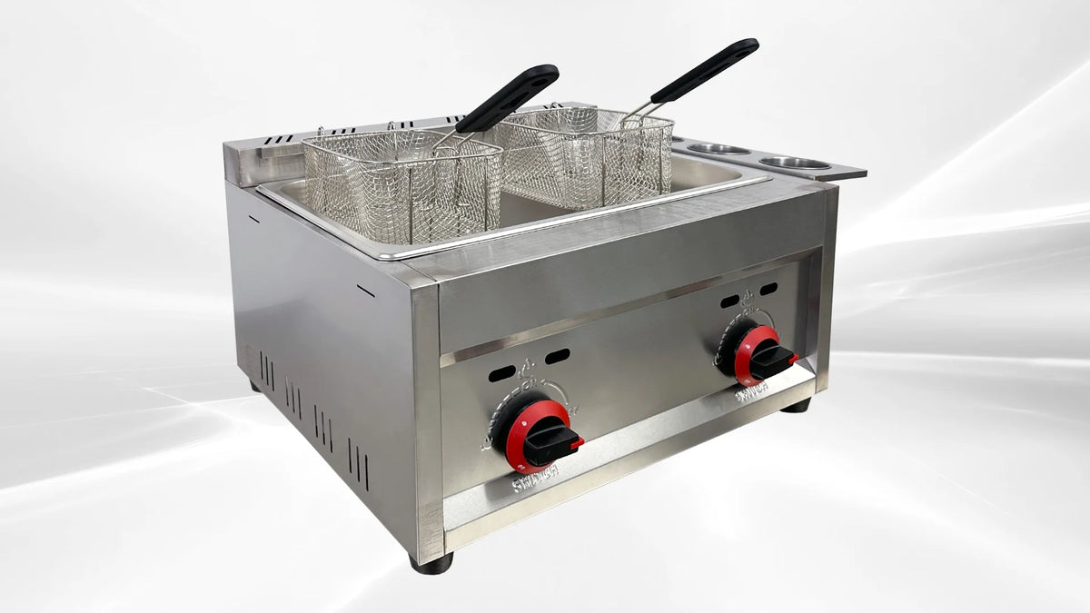 7 gallon Commercial Countertop Deep Fryer 2 Basket Propane M2509