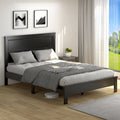 Twin Size Walnut Platform Bed Frame M504