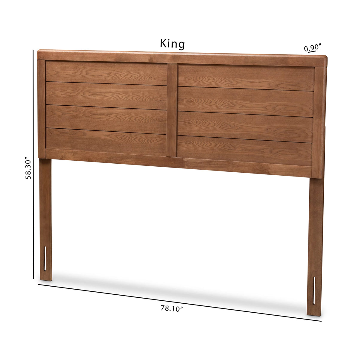 Walnut Brown Finished Wood Full Size Headboard K81407