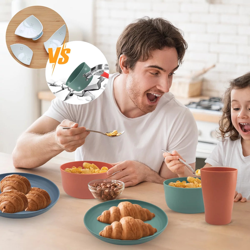 Wheat Straw Dinnerware Set 16 Piece E86009