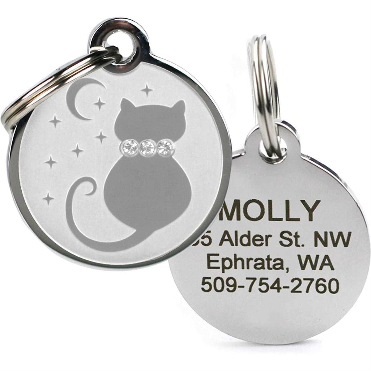 Crystal Cat Dog ID Tag Q35428