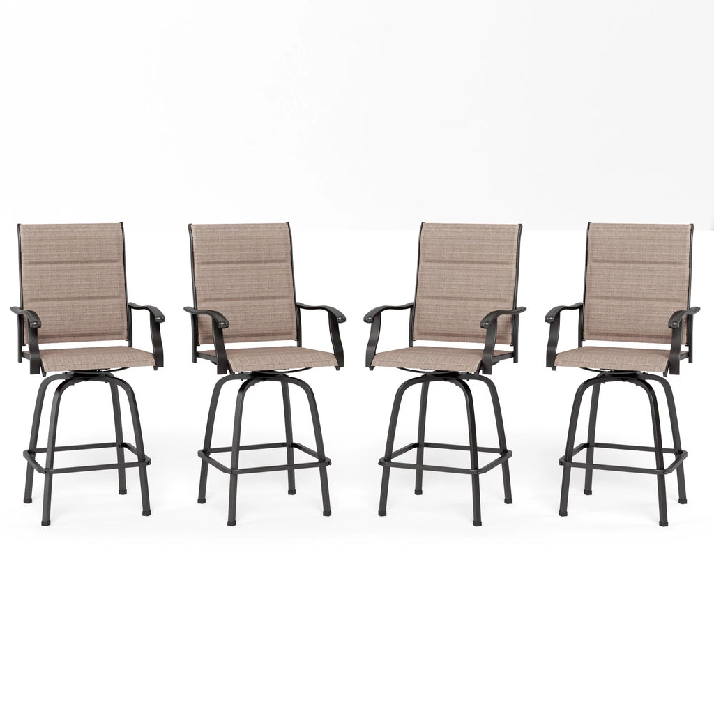 2Pcs Outdoor Metal Swivel Bar Stools N690