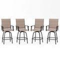 2Pcs Outdoor Metal Swivel Bar Stools N690