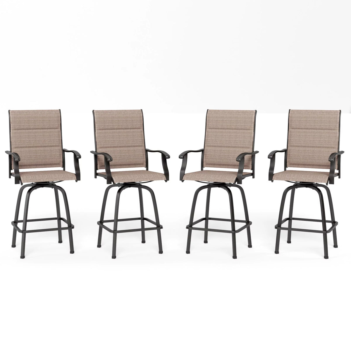 2Pcs Outdoor Metal Swivel Bar Stools N690