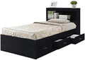 Twin Captain Storage Bed with 3 Drawers in Black S3320