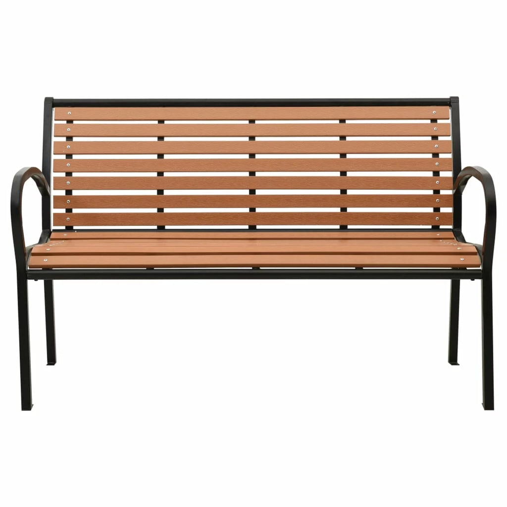 3-Seater Garden Bench with WPC Seat and Steel Frame N451