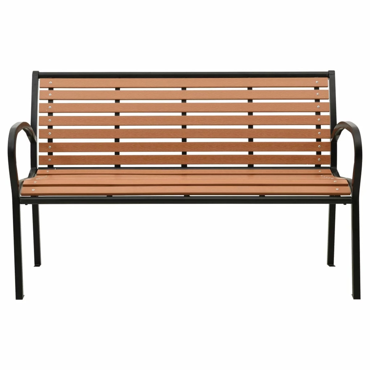 3-Seater Garden Bench with WPC Seat and Steel Frame N451