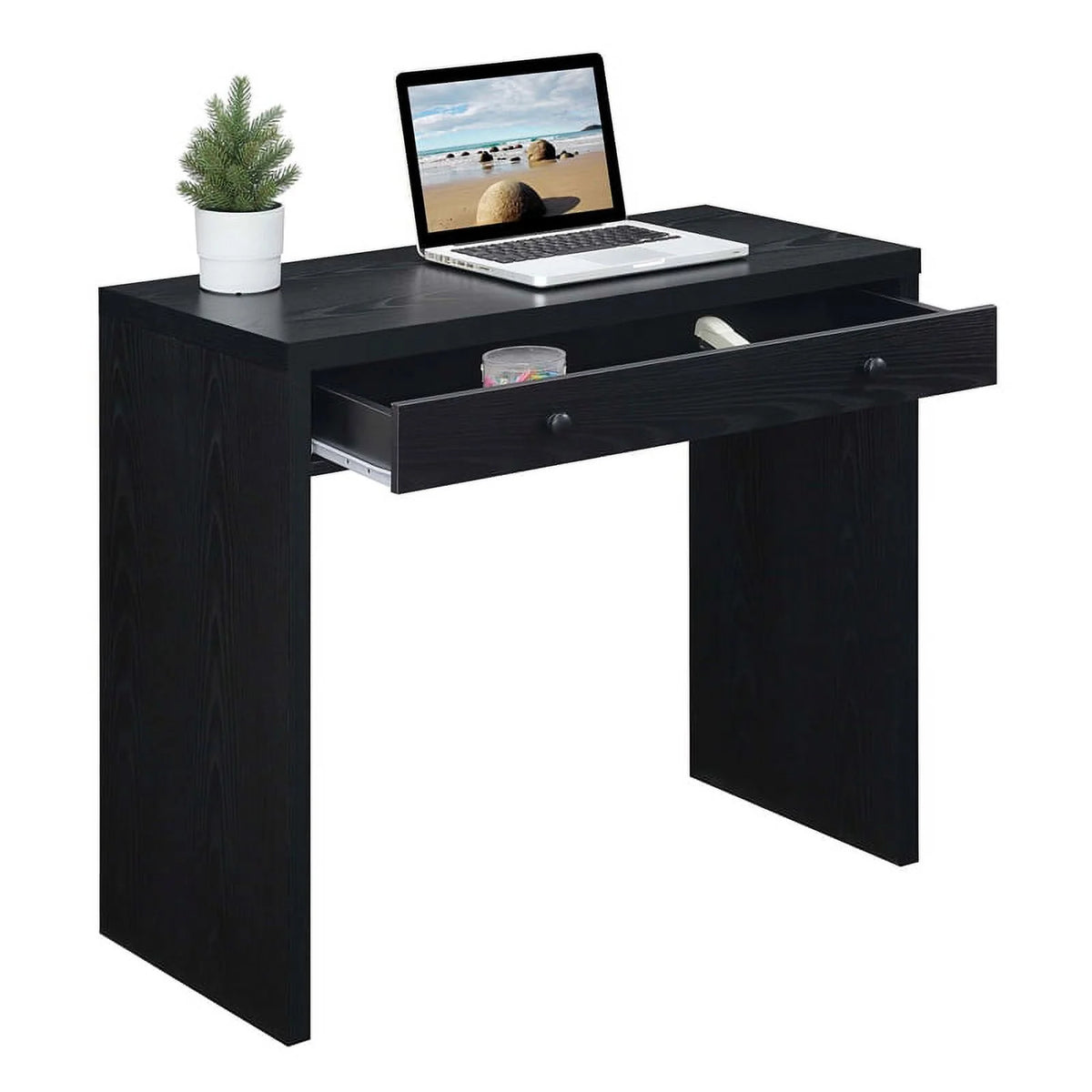 Black 36-inch Desk with Drawer F58778