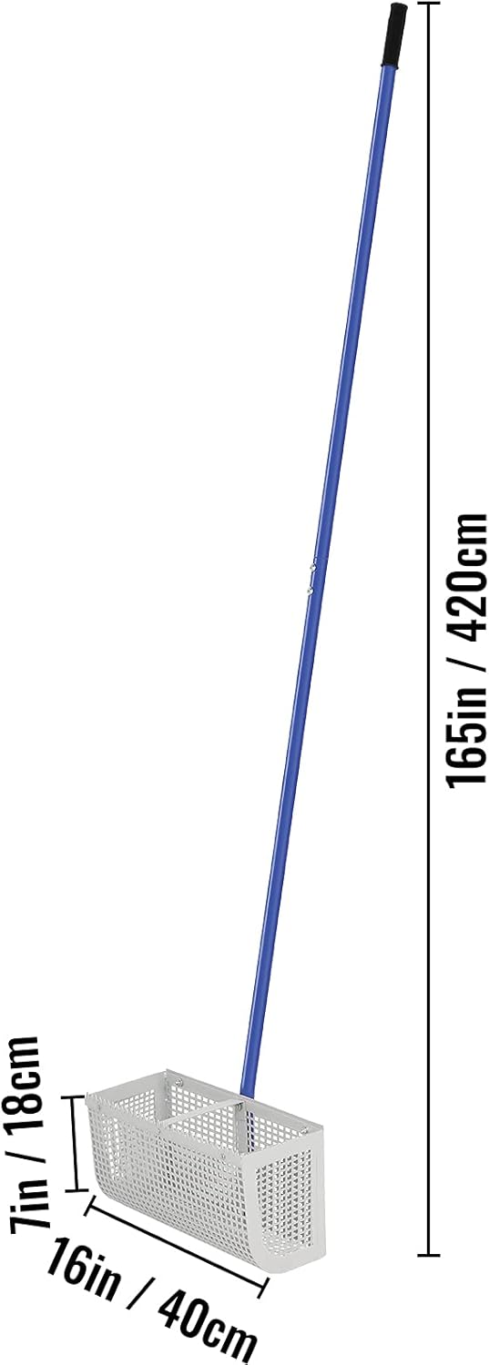 Sand Rake with 165 inches Detachable Pole Rope Net L235