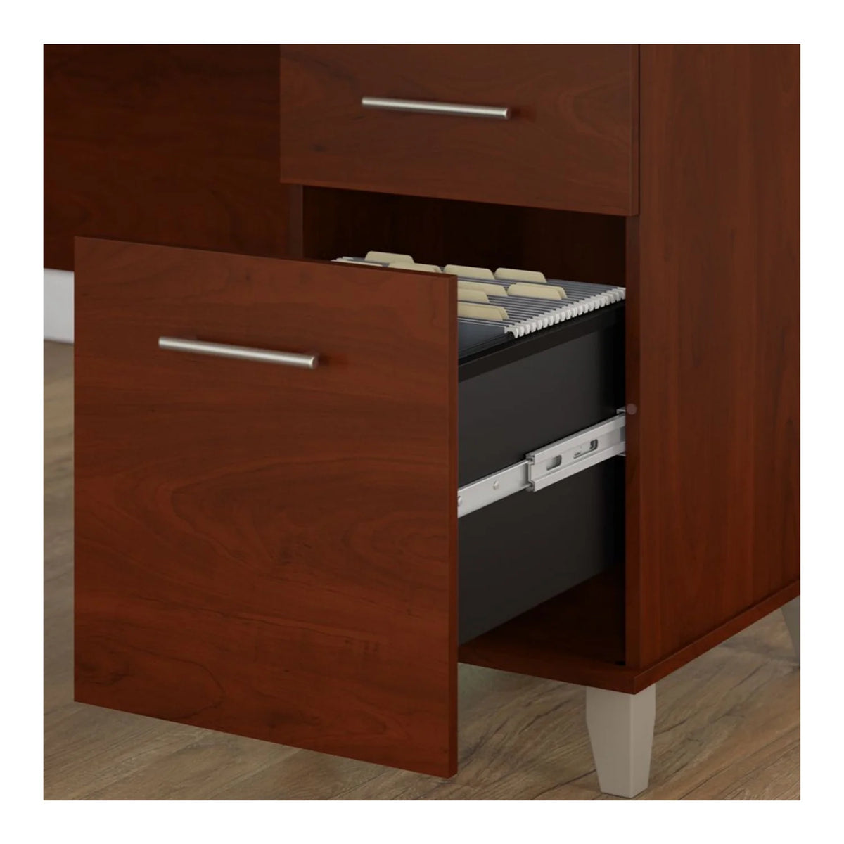 60" L Shaped Desk with Storage Y6815