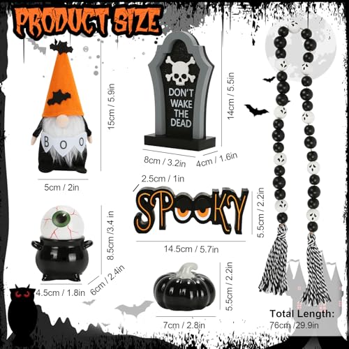 Halloween Decorations and Wooden Two Tiered Tray Stand M929466