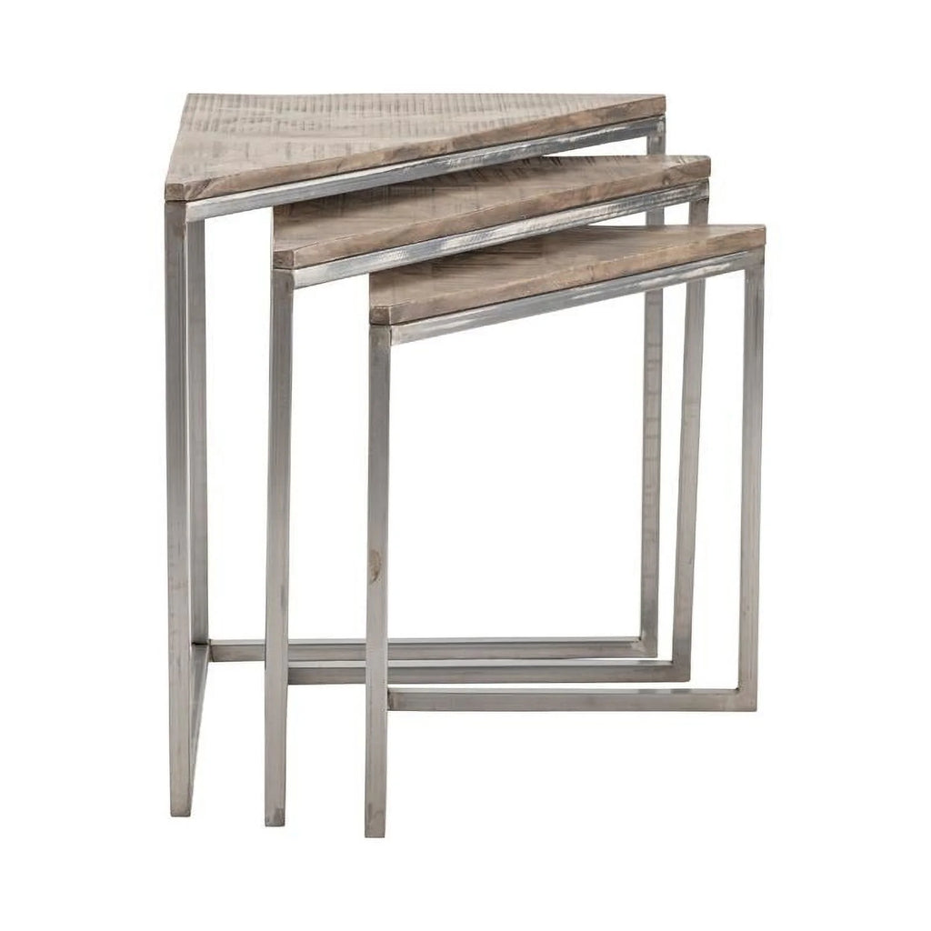 Brown Mango Wood Corner Nested Tables H657236