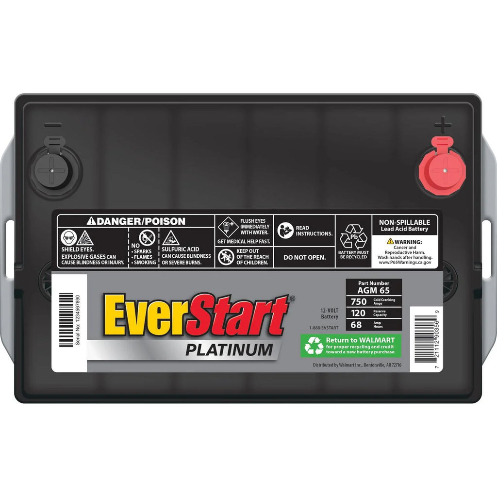 AGM Automotive Battery Group Size 65 12 Volt 775 CCA E2904