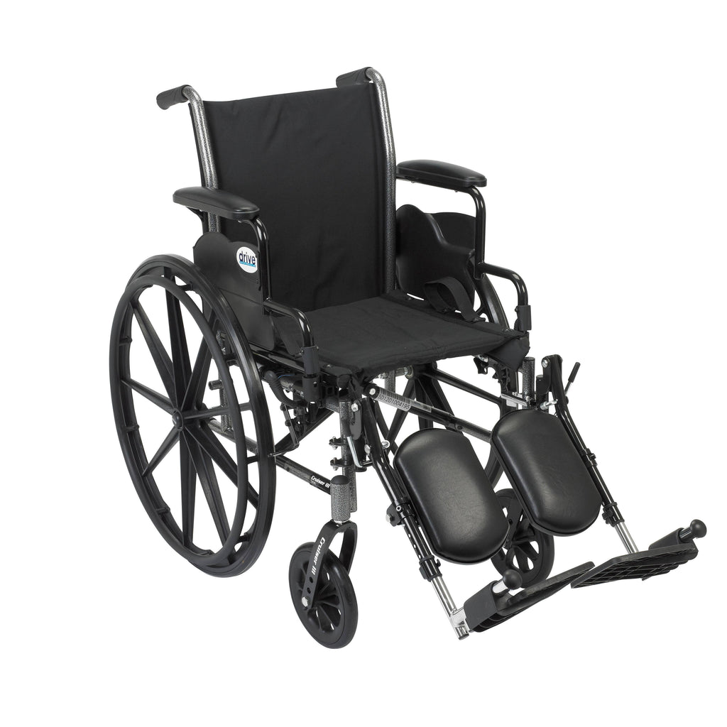 Light Weight Wheelchair with Flip Back Removable Arms, Swing away Footrests F992
