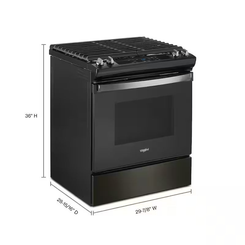 Black Stainless Gas Range C1849