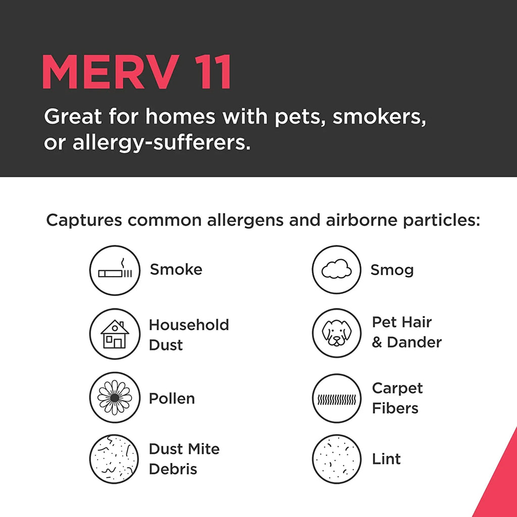 20" x 25" x 1" MERV 11 Air Filter 6 Pack F4839