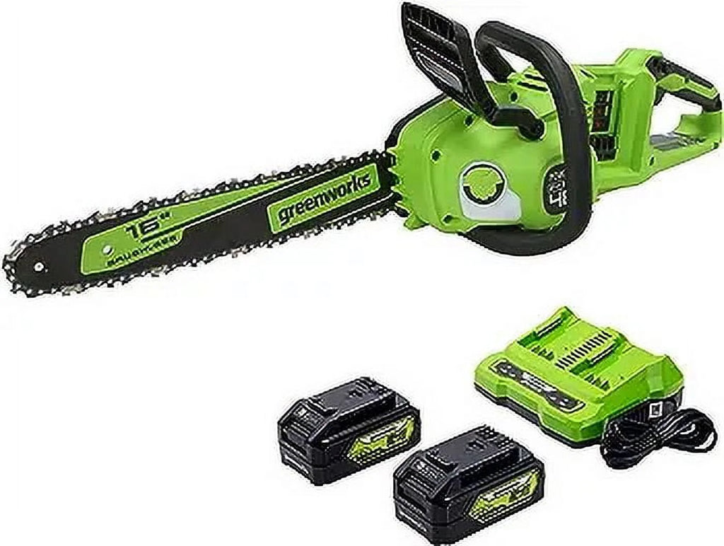 48V 16-inch Brushless Chainsaw with 4Ah Batteries and Dual Port Charger L176153