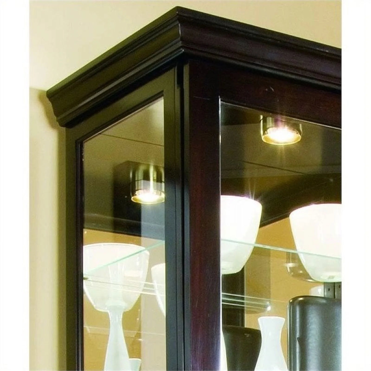 Chocolate Cherry Curio Cabinet D8741
