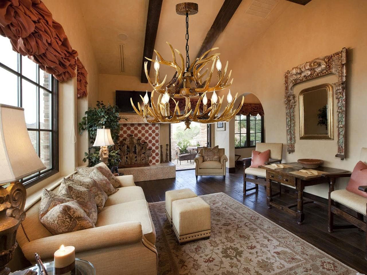 Antler Chandelier 9 Lights E12 Base D477407