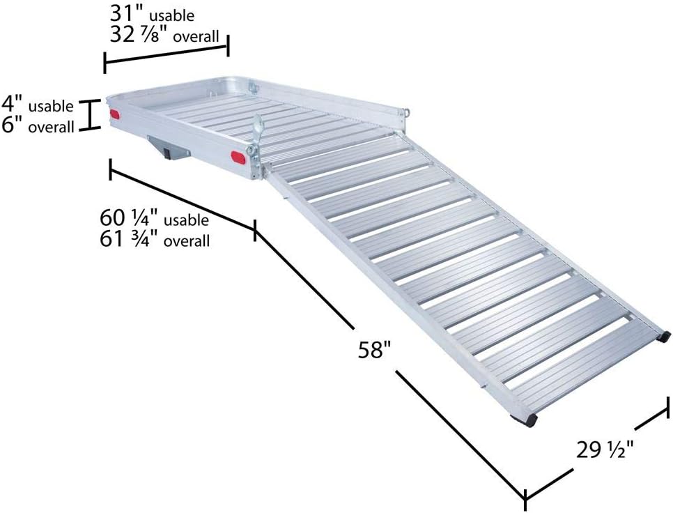 Aluminum Cargo Carrier with Ramp V9754