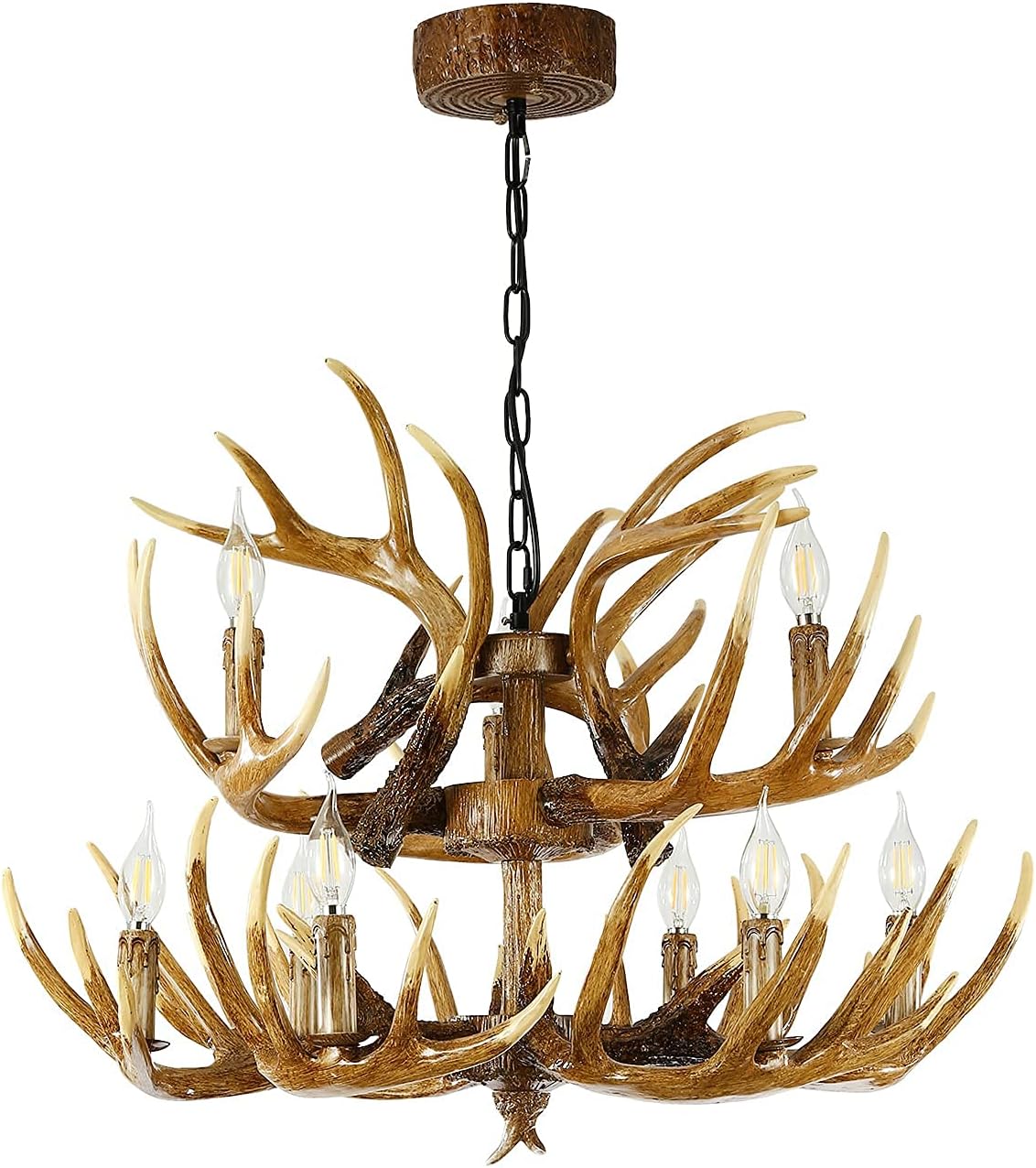 Antler Chandelier 9 Lights E12 Base D477407