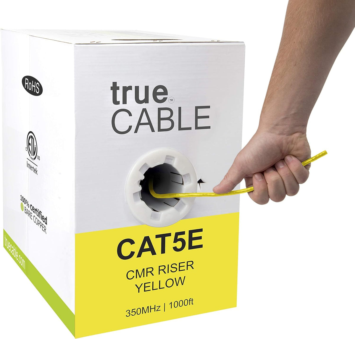 Gray 1000ft Cat5e Riser UTP Bulk Ethernet Cable U35452