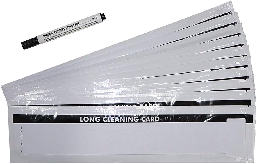 ID Card Printer Cleaning Kit, Pack of 10 Cards and 1 Cleaning Pen F9839