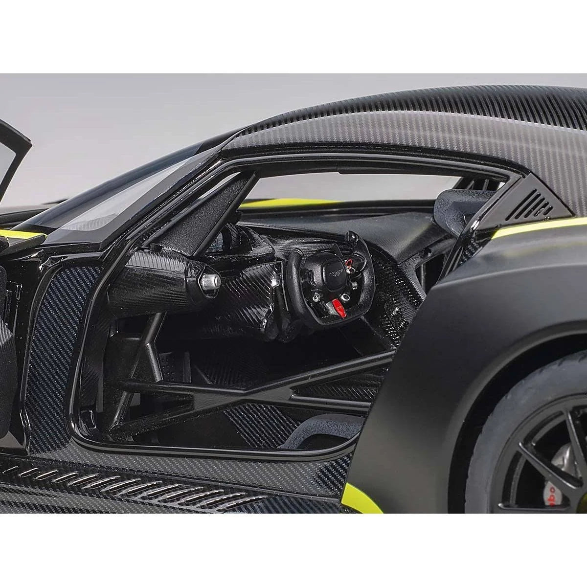 Matt Black with Lime Green Stripes 1/18 Model Car I121