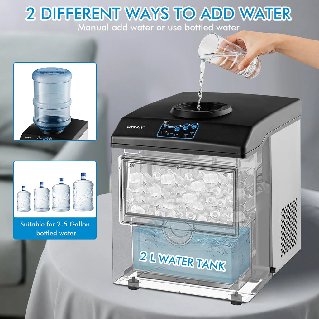 Stainless Steel Countertop Ice Maker Water Dispenser F90532