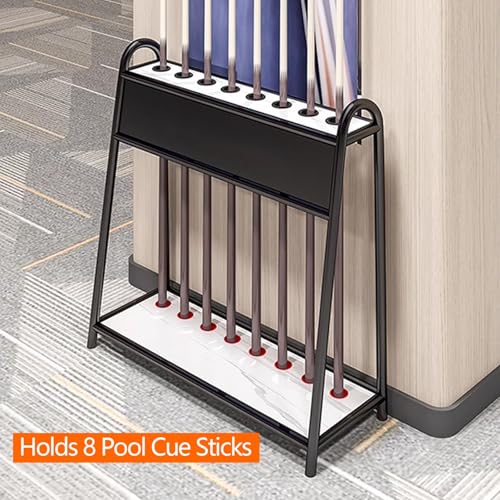 Portable Metal Pool Cue Holder Stand for 8 Pool Sticks F88787