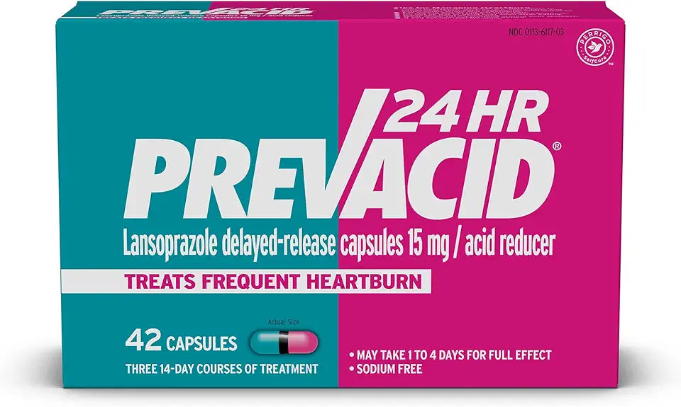 Lansoprazole Delayed-Release 15 mg Acid Reducer Capsules 42 Count A142