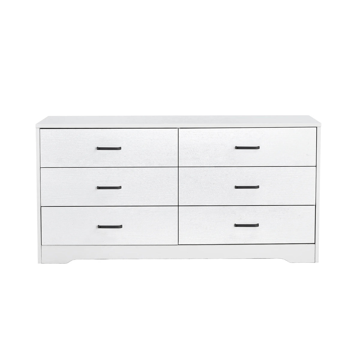 White 6 Drawer Wood Dresser V38974