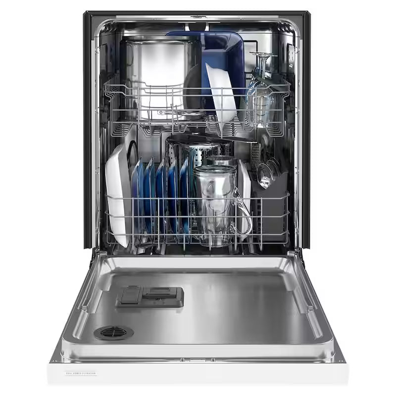 White 24 in. Built-In Dishwasher with Stainless Steel Tub P68849