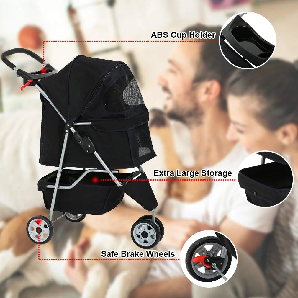 3 Wheels Folding Pet Stroller Y5580