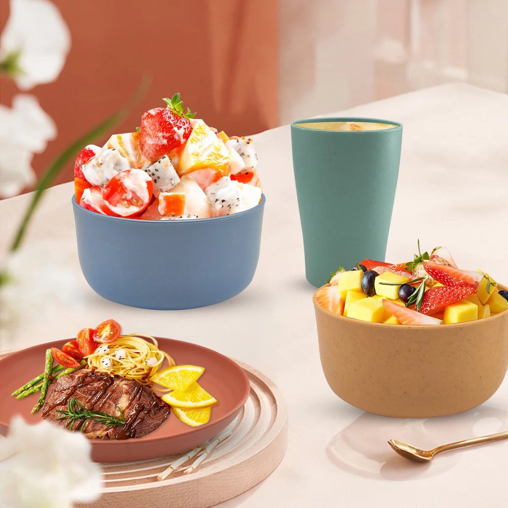 Wheat Straw Dinnerware Set 16 Piece E86009