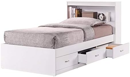 Twin Captain Storage Bed with 3 Drawers in Black S3320