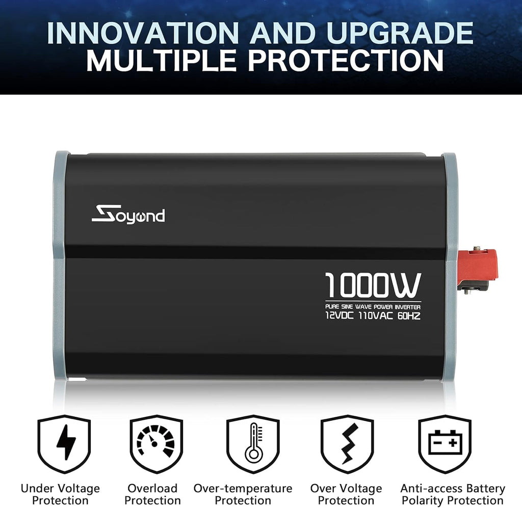 Pure Sine Wave 1000 Watt Power Inverter T54022
