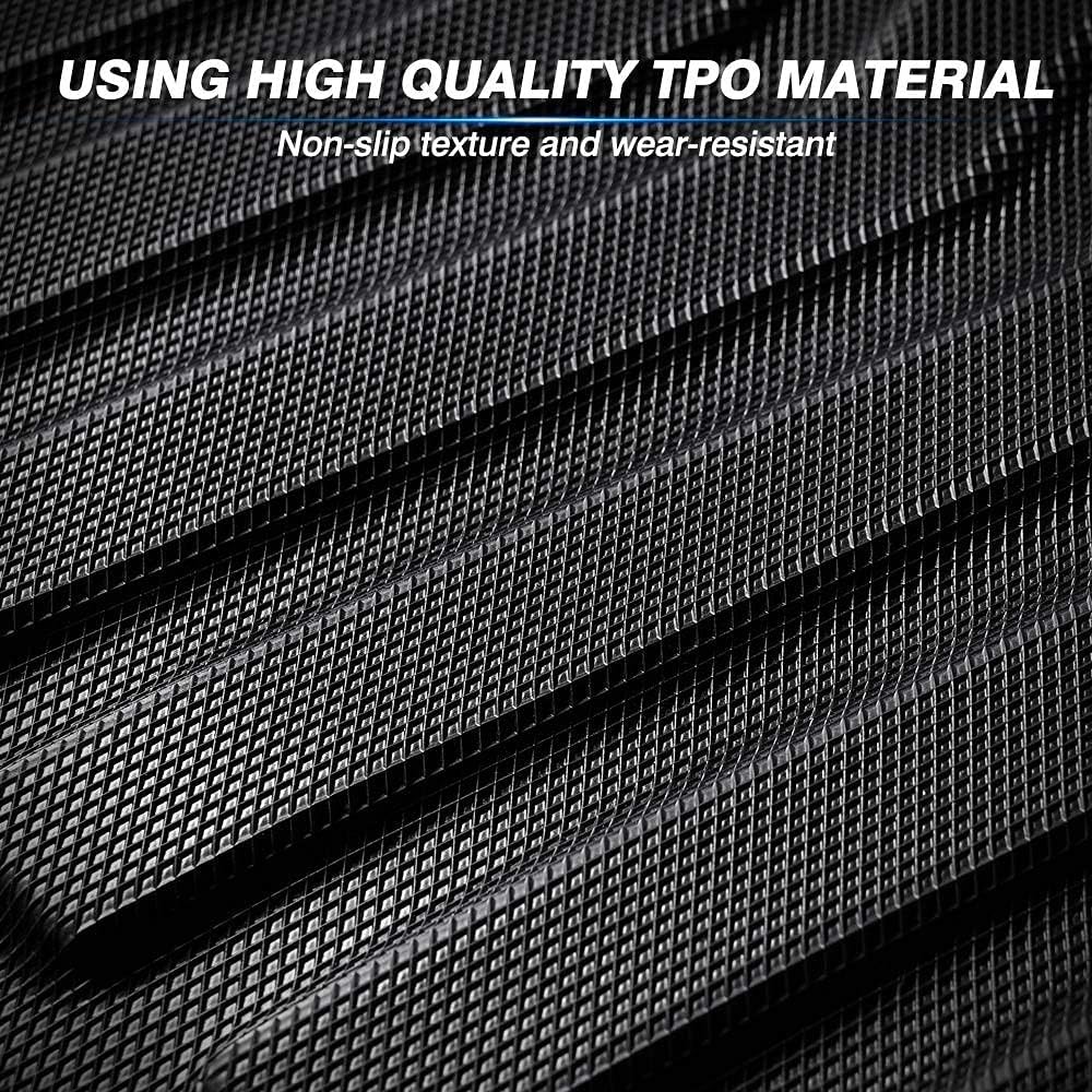 All Weather Floor Mats 1st & 2nd Row Black Non-Slip W174531
