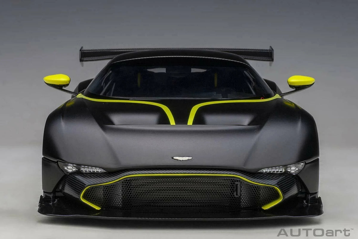 Matt Black with Lime Green Stripes 1/18 Model Car I121