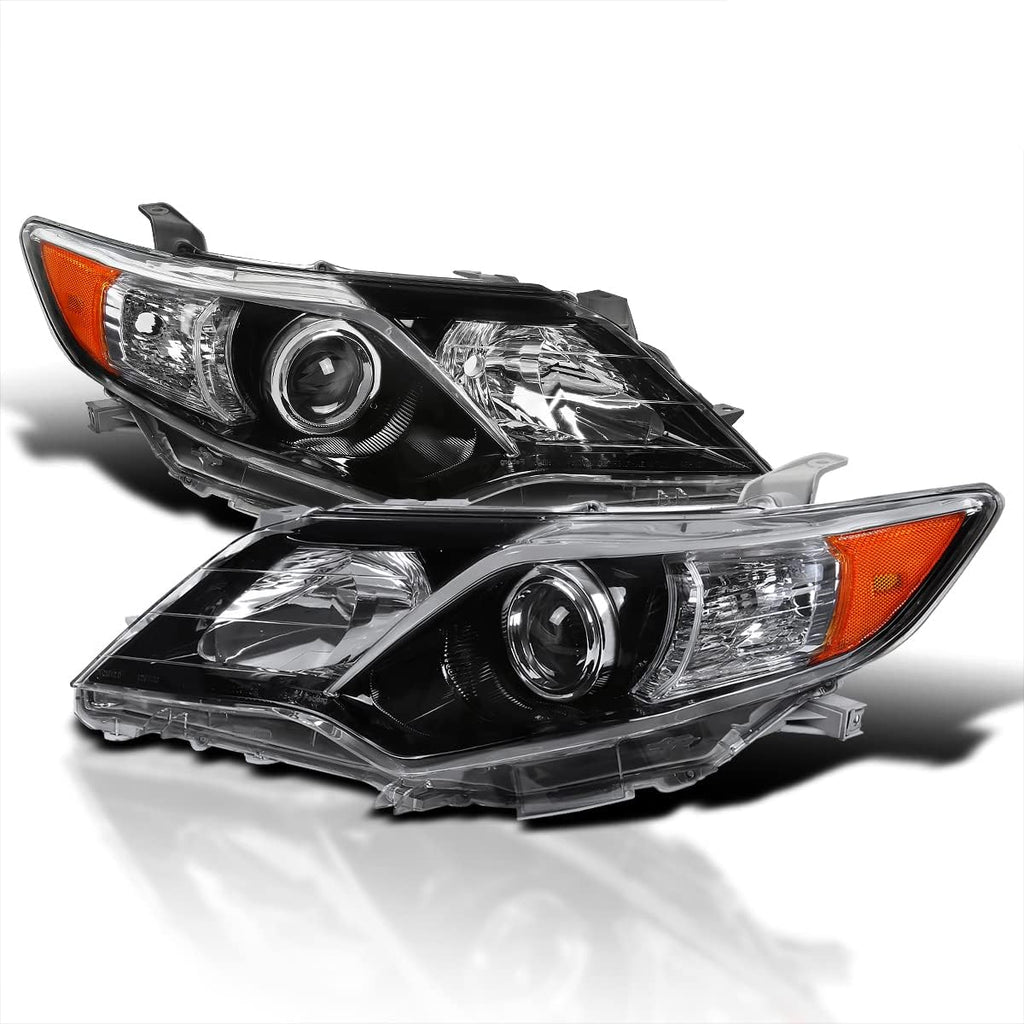 Shiny Black Projector Headlights L+R Pair S89049