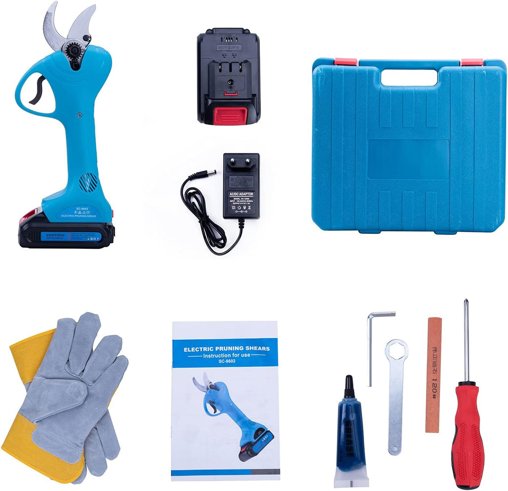 Blue Cordless Electric Pruning Shears 30MM Cutting Diameter R3313